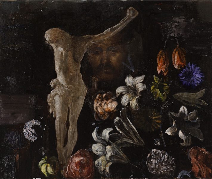 Ölgemälde von Matthias Gálvez: Expressive Darstellung einer einzelnen Figur.
