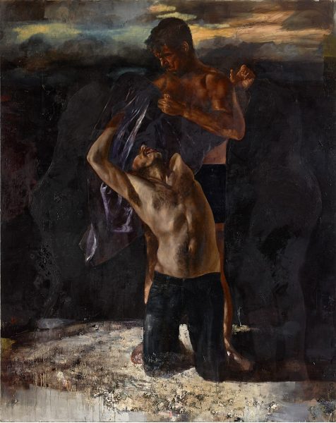 Matthias Gálvez' Ölbild: Menschliche Figuren
